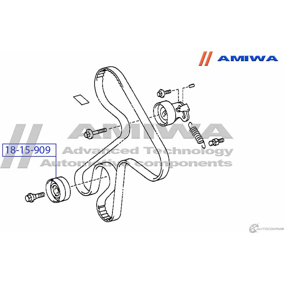 Ролик обводной ремня грм AMIWA 1422492239 18-15-909 OQW7F8 MPHRZ F изображение 1