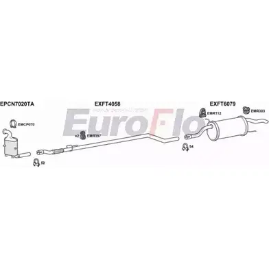 Система выпуска ОГ EUROFLO FTPUNE13D 1004A 4363717 O4 TQM LRNO09 изображение 0