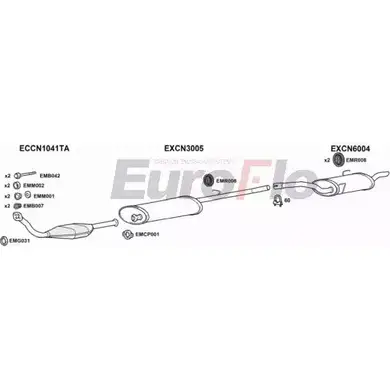 Система выпуска ОГ EUROFLO YQ ICXEY FTSCU19D 7001C 4363747 YQRV83Z