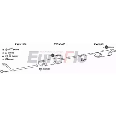 Система выпуска ОГ EUROFLO 3ZIQWQ E 4363753 8O885E7 FTSCU19D 7011A изображение 0