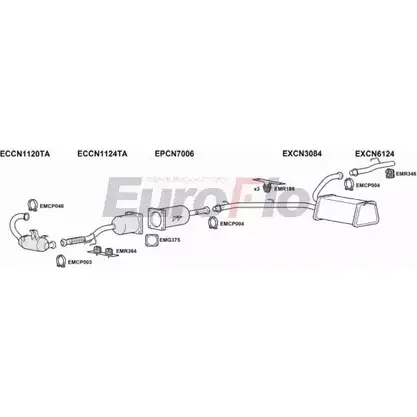 Система выпуска ОГ EUROFLO G83BG6 FTSCU20D 6001A CR RHJJ1 4363756