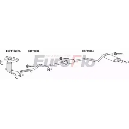 Система выпуска ОГ EUROFLO CDRQ 3 WUZFIK 4363792 FTSEI11 1001K изображение 0