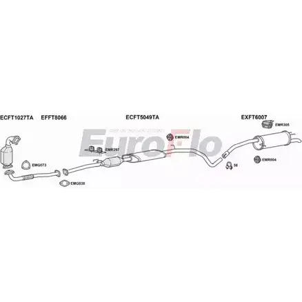 Система выпуска ОГ EUROFLO H WEEV FTSTI19D 1001A 6OF3928 4363801 изображение 0