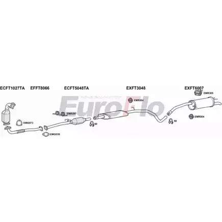 Система выпуска ОГ EUROFLO MOZ6L ME T0M1W 4363802 FTSTI19D 1001B изображение 0