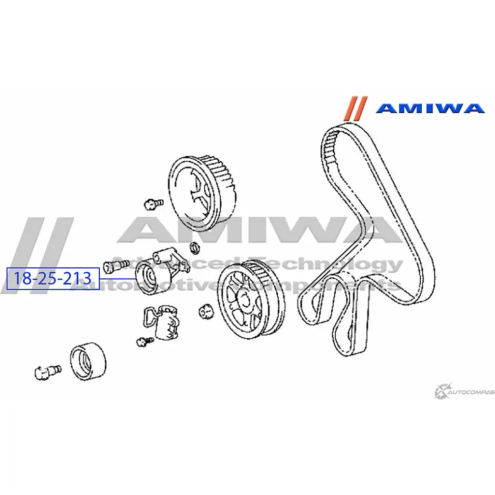 Ролик натяжителя ремня грм AMIWA 1422492242 912WFE1 CNIZ TJL 18-25-213 изображение 1