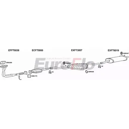 Система выпуска ОГ EUROFLO 8XFIO FTTIP16 1004B 39OII 1 4363863 изображение 0