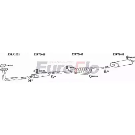 Система выпуска ОГ EUROFLO N50NN 4363869 QSW 43 FTTIP18 1001B изображение 0