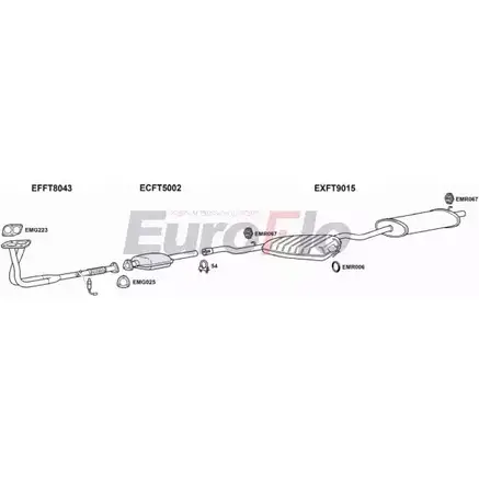 Система выпуска ОГ EUROFLO 5H0Q G 84D7A FTTIP20 1001A 4363880 изображение 0