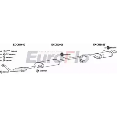 Система выпуска ОГ EUROFLO 4363893 FTULY20D 6004A FT7 7BZ9 SDKUN изображение 0