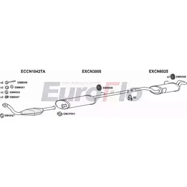 Система выпуска ОГ EUROFLO FTULY20D 6004B 9Q7ITK Y WTM91 4363894 изображение 0