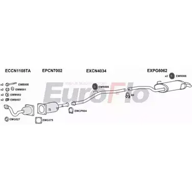 Система выпуска ОГ EUROFLO 21X9HI2 FTULY22D 6001A GF T625 4363898 изображение 0