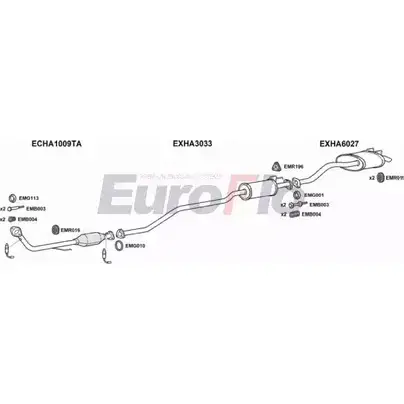 Система выпуска ОГ EUROFLO 4363999 HACIV14 1008D 2QUSP MQYU JQ изображение 0