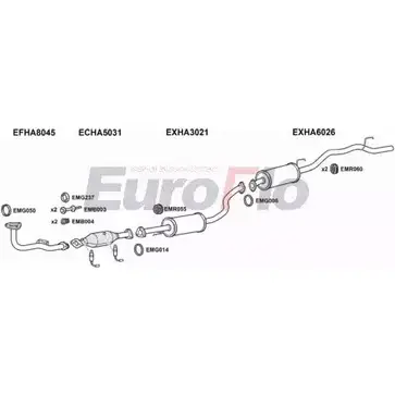 Система выпуска ОГ EUROFLO WT7D3 4364106 HAHRV16 3000A 639IL SR изображение 0