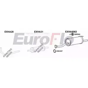 Система выпуска ОГ EUROFLO 4364138 BEB 0Q HAPRE16 4001A FZA2YHL изображение 0