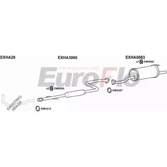 Система выпуска ОГ EUROFLO 4364139 T LQV0 HAPRE16 4001B IBNT8 изображение 0
