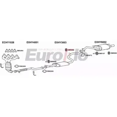 Система выпуска ОГ EUROFLO JZ5 11Q HYACC15 1011A 4364177 LPJ8M