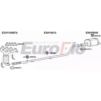 Система выпуска ОГ EUROFLO HYI1011 1001 0N93K 5EG SW 4364241 изображение 0