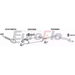 Система выпуска ОГ EUROFLO 4364381 IVDAI23D 7003M 64P0A UOS 62 изображение 0