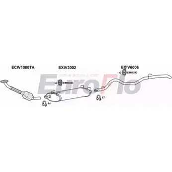 Система выпуска ОГ EUROFLO IVDAI23D 7005H 4 Q0SIE H063B7 4364391 изображение 0