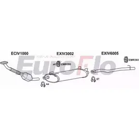 Система выпуска ОГ EUROFLO I85K 3 4364504 AKQBBAH IVDAI28D 7018H изображение 0