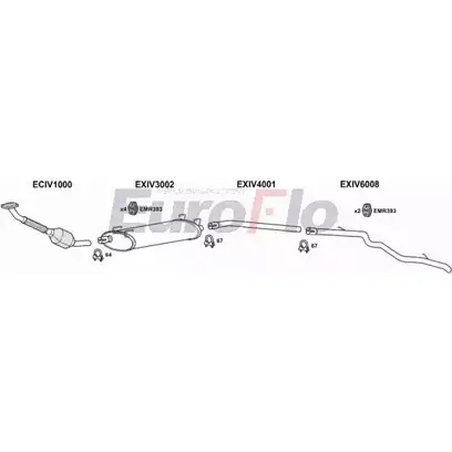 Система выпуска ОГ EUROFLO R1XAZ MISP C IVDAI28D 7022P 4364525 изображение 0