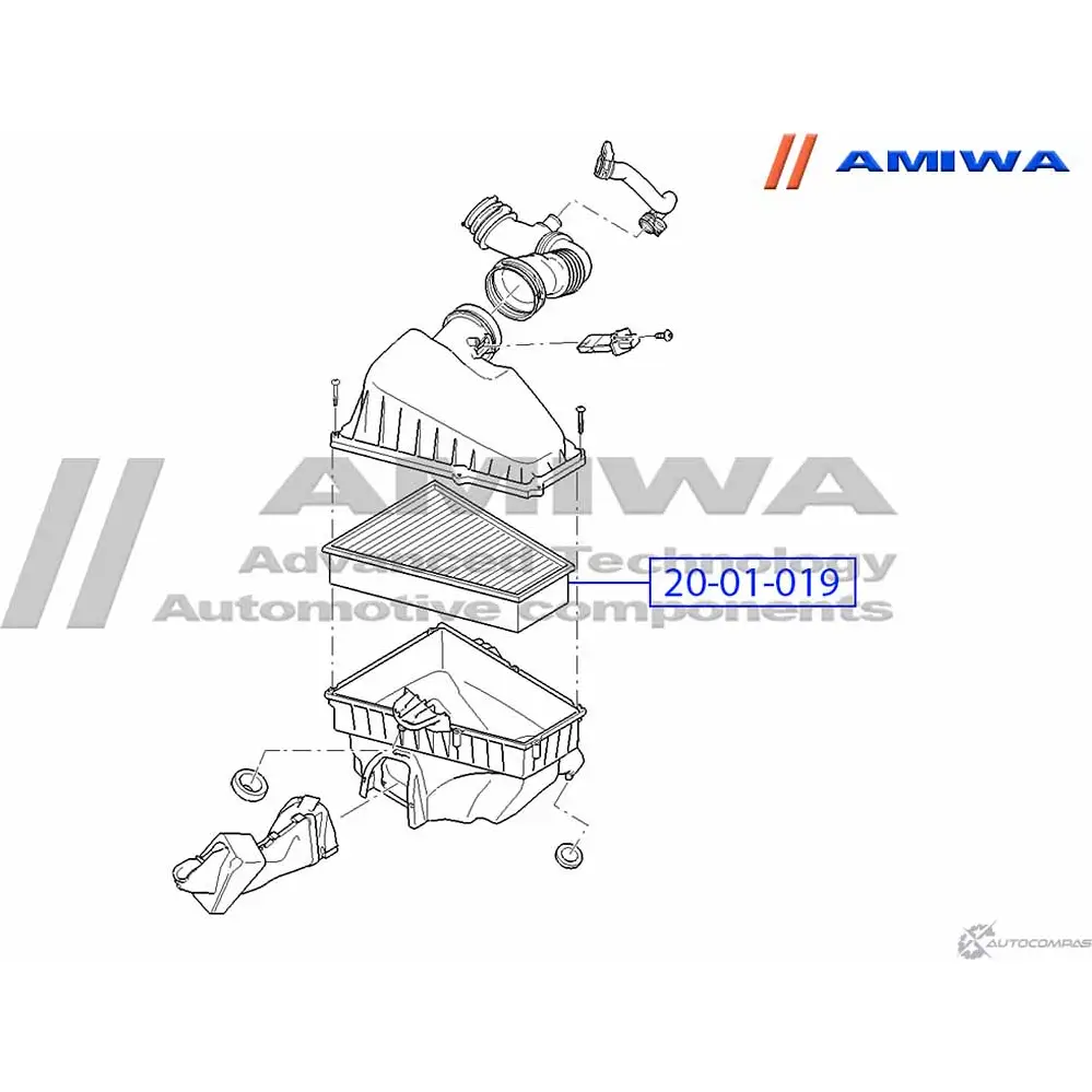 Воздушный фильтр microfix AMIWA 20-01-019 1422491320 9YAZC FBHRT1 9 изображение 1