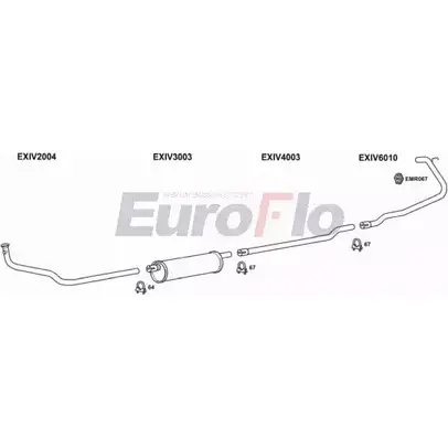 Система выпуска ОГ EUROFLO IVDAI28D 9008C M D48I 4364559 X5O4SFC изображение 0