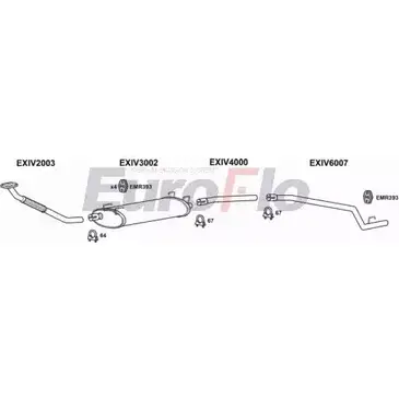 Система выпуска ОГ EUROFLO B8 SNYC0 IVDAI28D 9025C 5GDMD 4364587 изображение 0