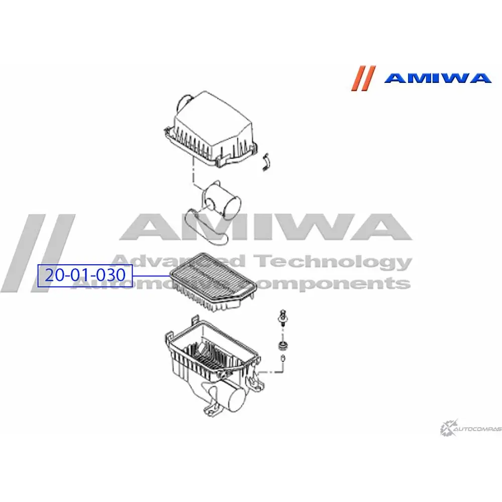 Воздушный фильтр AMIWA 20-01-030 QI5JC 8 EA2ZQ 1422491330 изображение 1