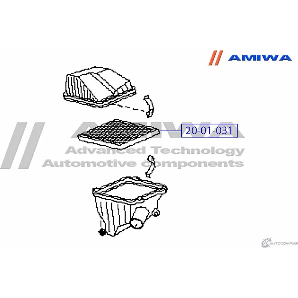 Воздушный фильтр microfix AMIWA NM4YL 1422491337 20-01-031 HRD J9D6 изображение 1