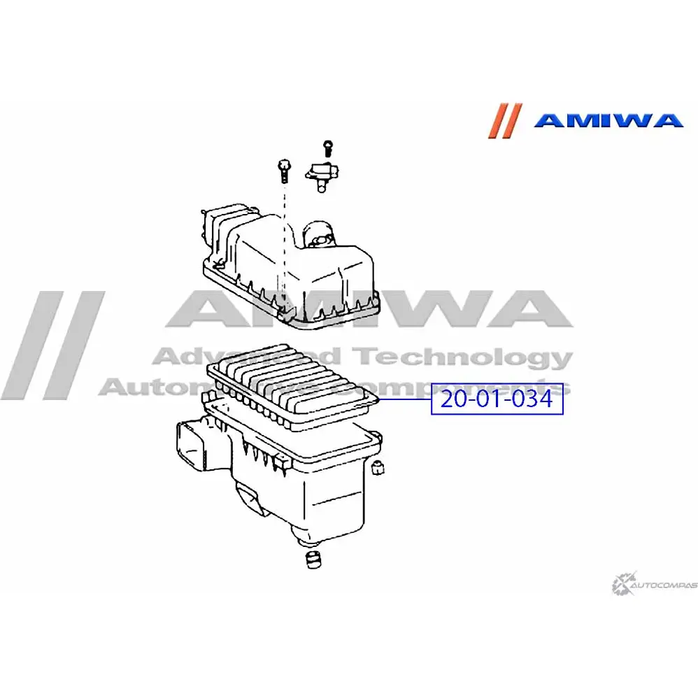 Воздушный фильтр microfix AMIWA 1422491340 UONH8 20-01-034 1 UB1R5 изображение 1