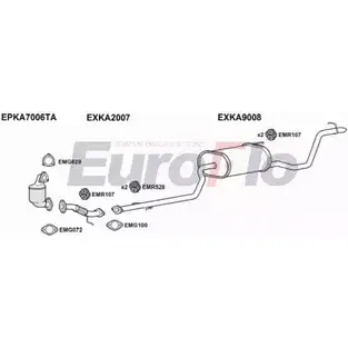 Система выпуска ОГ EUROFLO MEVV569 KACEE16D 1004 4364838 CGL WIM изображение 0