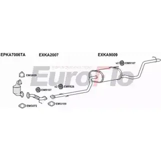 Система выпуска ОГ EUROFLO YLS5T 4364847 KACEE16D 3008 7VY6 P изображение 0