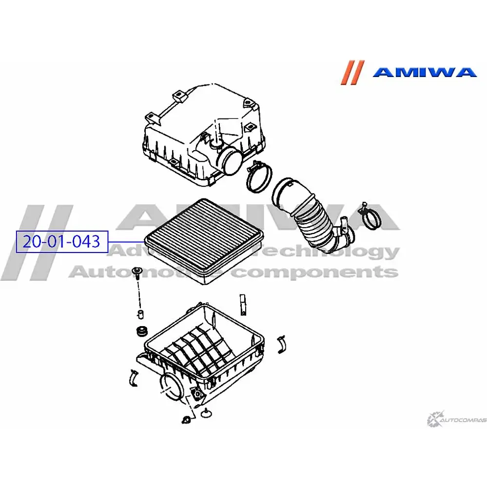 Воздушный фильтр microfix AMIWA GO5ZPDV 1422491333 7HU7S OA 20-01-043 изображение 1