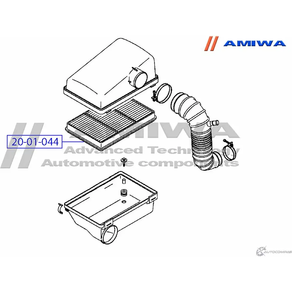 Воздушный фильтр microfix AMIWA VLJ5 8QR 20-01-044 1422491334 VNWIPVZ изображение 1