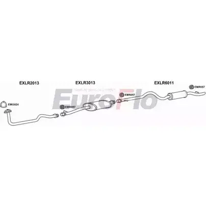 Система выпуска ОГ EUROFLO V9ITXP LRDEF25D 7018A CB2 JVNY 4365114