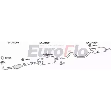 Система выпуска ОГ EUROFLO HB4TN 4365136 LRDIS25D 3001G DK L8OR изображение 0