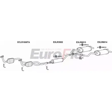 Система выпуска ОГ EUROFLO 4365206 LRRAN40 3004D B1E182Z 4 SN2BQ