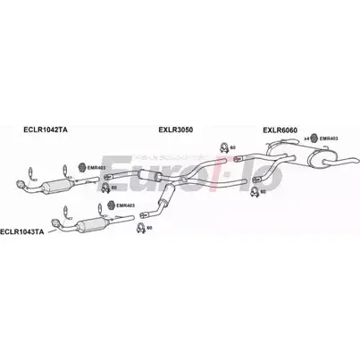 Система выпуска ОГ EUROFLO F P6LWL1 4365208 EZY2L2 LRRAN44 3004 изображение 0