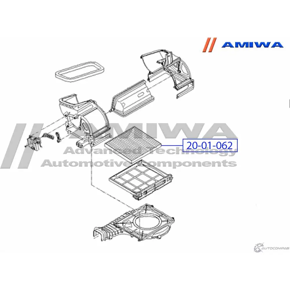 Салонный фильтр microfix AMIWA UXYQCYE 1422491465 20-01-062 I6D KO изображение 1