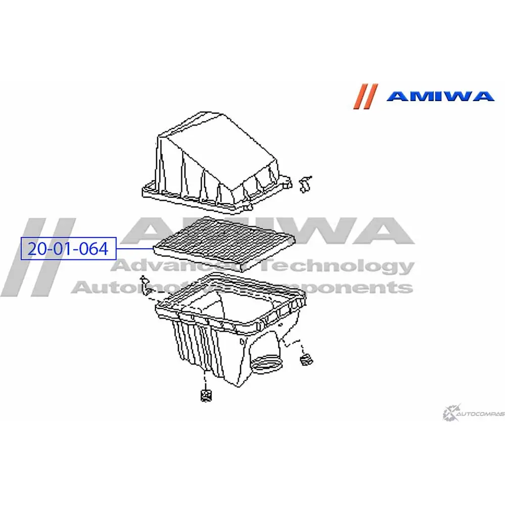 Воздушный фильтр microfix AMIWA ZFFAZQ 6M18 7S 1422491343 20-01-064 изображение 1