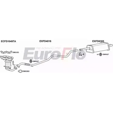 Система выпуска ОГ EUROFLO MA212 1001 4JEHH9 4365491 UDJM B изображение 0