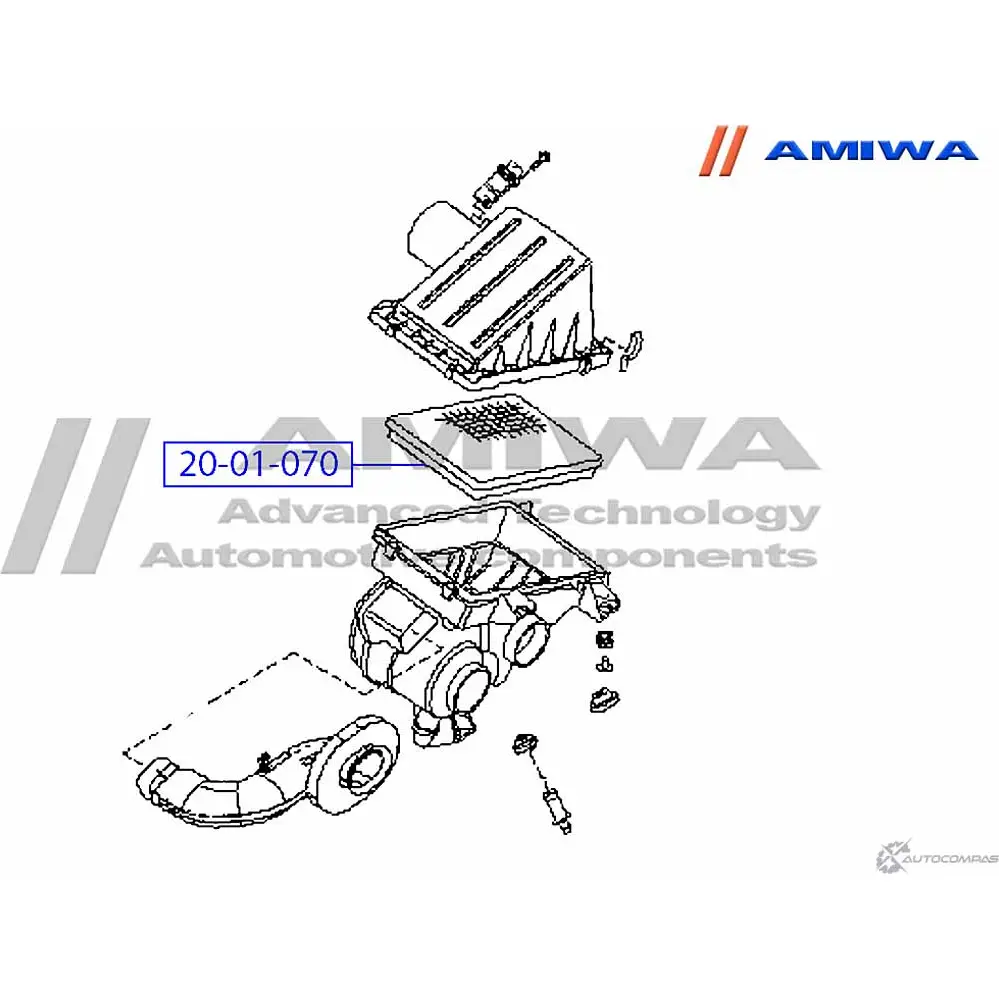 Воздушный фильтр microfix AMIWA 1422491349 20-01-070 8ZP35 1U 1ZE изображение 1