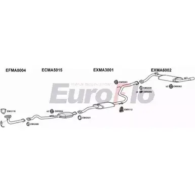 Система выпуска ОГ EUROFLO GFXYU VX MA32318 1008 VCZXT8 4365576 изображение 0