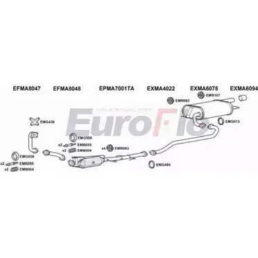 Система выпуска ОГ EUROFLO MA622D 2001 7SY6Z6 4365626 F LTJ21 изображение 0