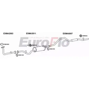 Система выпуска ОГ EUROFLO MAE2222D 7004A 4365729 80JDUO B5TU 2O изображение 0