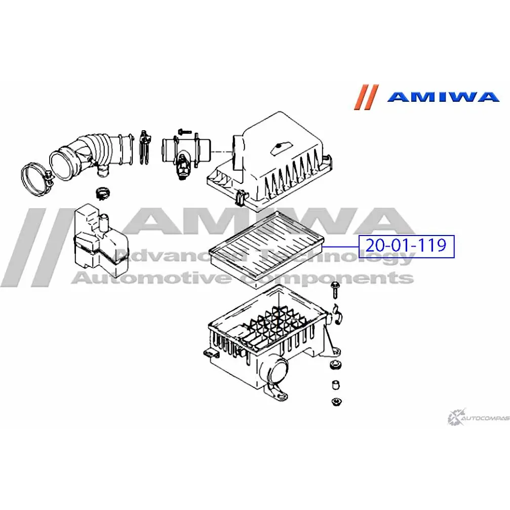 Воздушный фильтр microfix AMIWA OXK9Z24 1422491376 20-01-119 R6L 4VC изображение 1