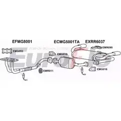 Система выпуска ОГ EUROFLO CAOCFW 4365793 MGMGF16 5001B 76S S5C изображение 0