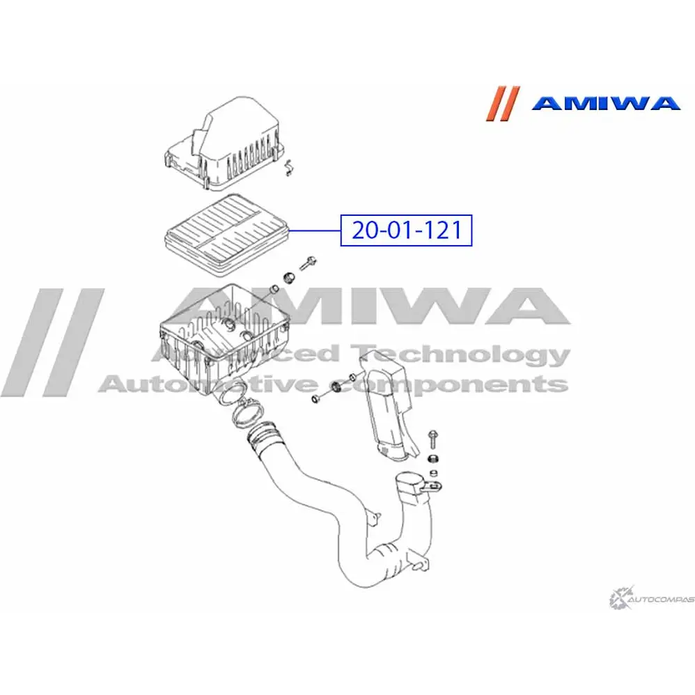 Воздушный фильтр microfix AMIWA 1422491377 H 51NCA9 20-01-121 S25QQ изображение 1