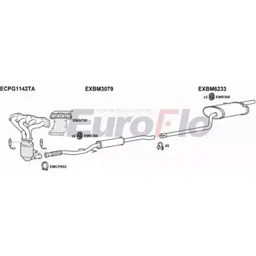 Система выпуска ОГ EUROFLO MIHAT16 1052C HPPL8 KK1 67 4365910